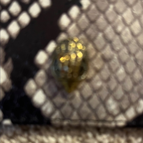 Kurt Geiger Black and Cream Snakeskin Card Holder - Picture 2 of 5